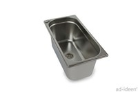 "Edelstahl SpüLbecken 325X176X150 Mm Camping SpüLe Waschbecken + 1\" Ablauf 25Mm"