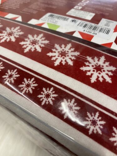 Martha Stewart Collection Fair Isle Cotton Flannel 4 Pc Full Sheet Set bedding - Picture 9 of 12