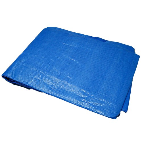 16X20 Light Duty Weather Resistant Reinforced Blue Tarp Tarpaulin w/ Grommets - Picture 2 of 3
