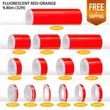 BRIGHT RED-ORANGE PIN STRIPE Car Model Streamline Adhesive TAPE Vinyl Sticker