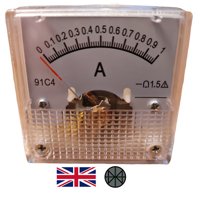 0-1A DC Amperemeter Analog Panel Amp Meter Analog Strom Panel Meter - 91C4