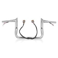 10" Prewired Street Electra Glide Handlebar 1.5" Fat Ape Hanger for Harley 96-06