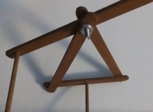 Miniatur Holz Wandteppichwebstuhl Flip verstellbarer Stil Puppenhaus Größe - Bild 3 von 6