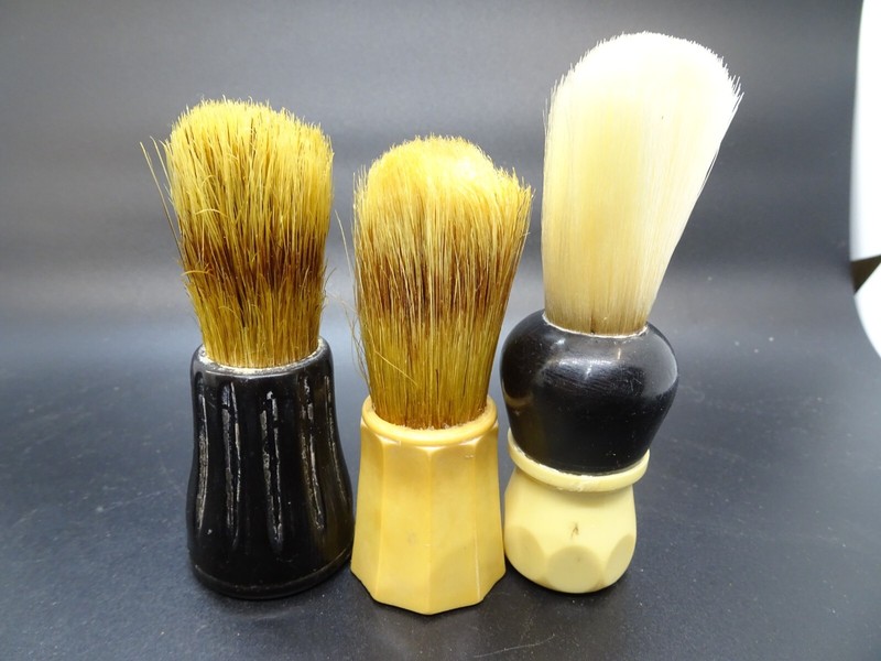 3 Vintage Shave Brushes