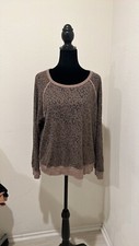 Sundry leopard Print women s long sleeve sweatshirt size 3 8-10