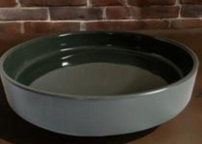 4x Blomus Keramik Teller, Agave green, Tief 4cm  D: 20cm  