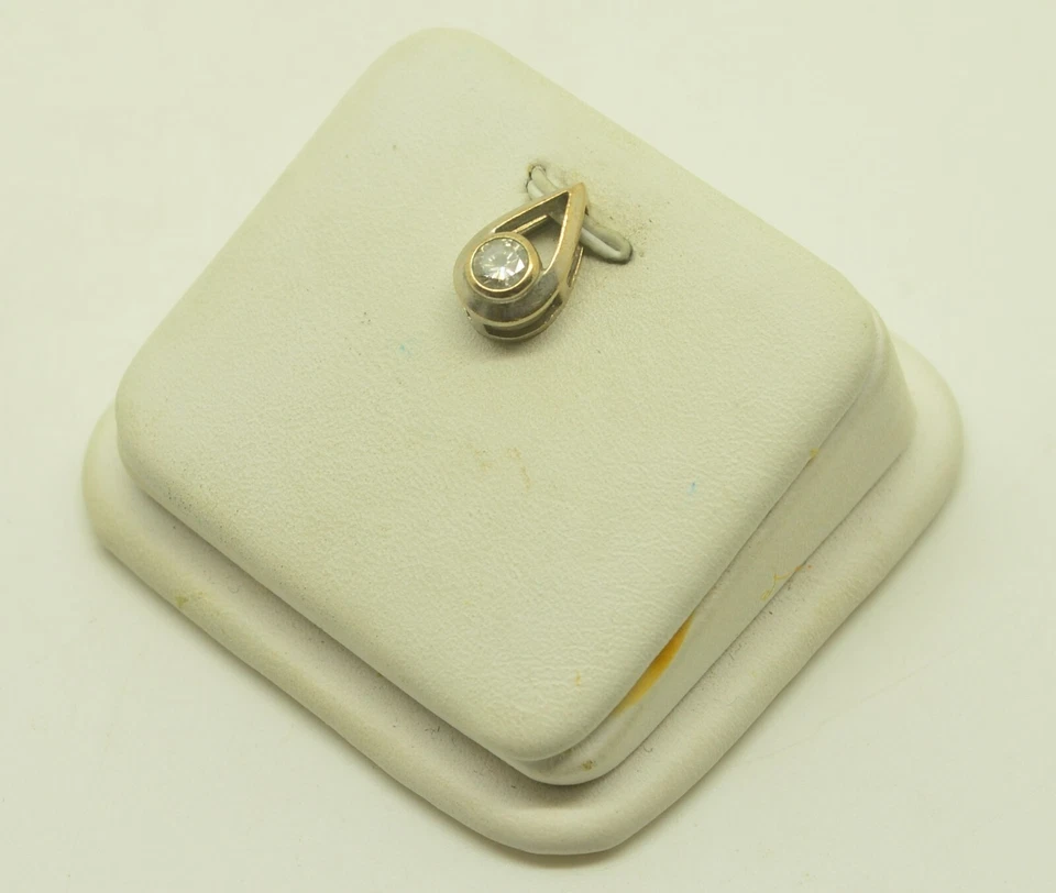 Precioso colgante de diamantes de oro blanco de 14k oro de 0,25 quilates-2825 Foto 3 de 4