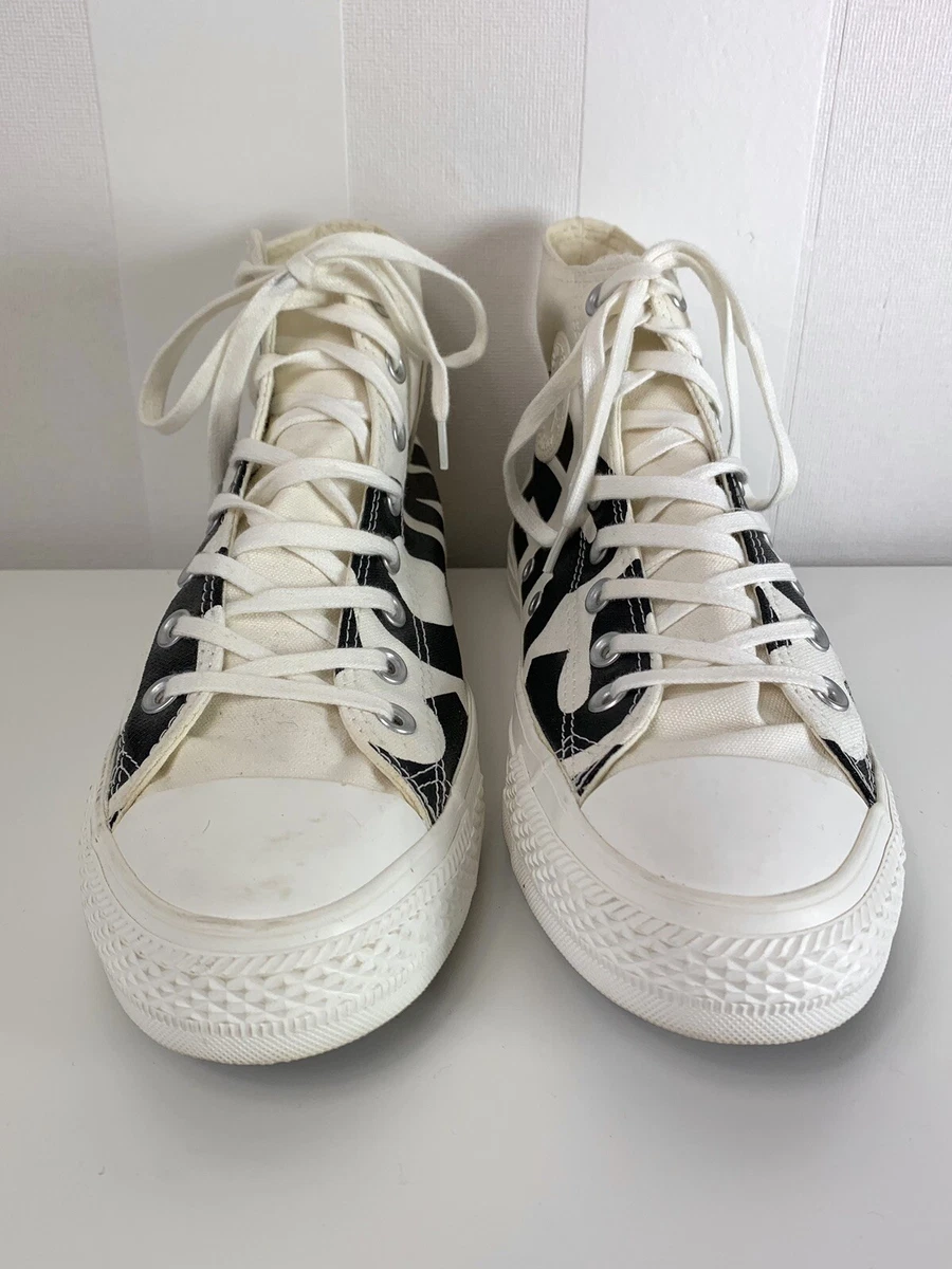 Ivory Black Mono Converse Chuck Taylor All Star Hi UK Size 8 eBay