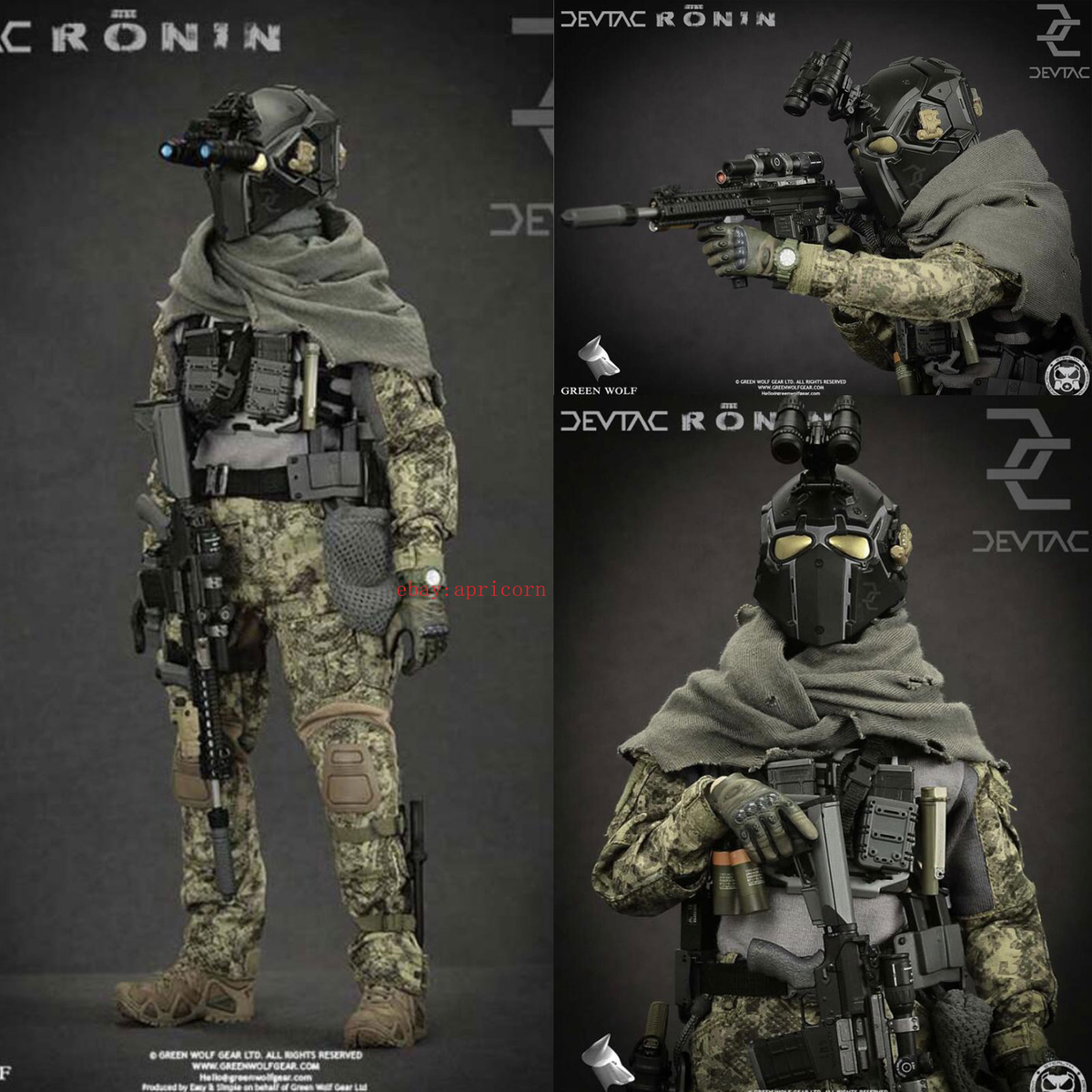 EASY&SIMPLE ES Green Wolf Gear Green DEVTAC Ronin 1/6 Soldier