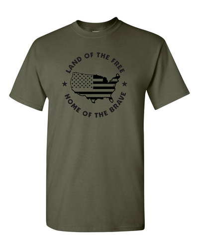Land of the Free Home of the Brave T-Shirt 2nd Amendment Tees Military Tees - Bild 1 von 7