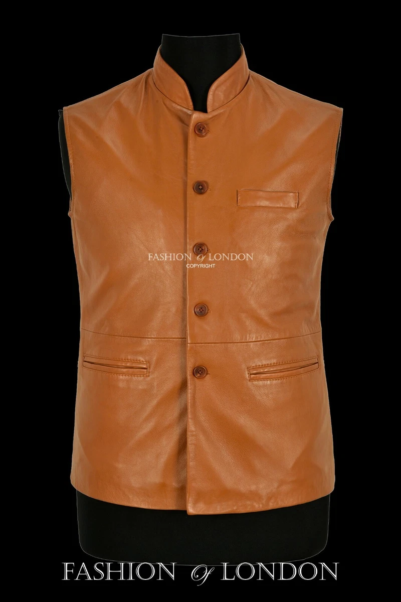 Leather waistcoat ebay sale
