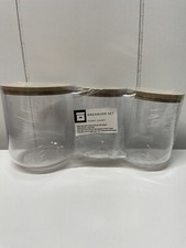 New 3 Count Clear Round Storage Organizer Containers With Lids