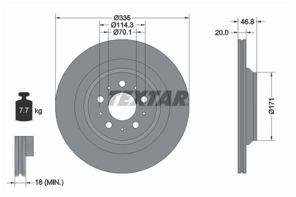 Bremsscheibe Tesla T. Modell 3 17-.-image