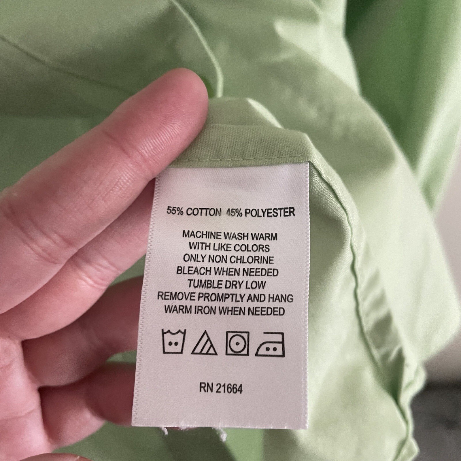 Foxcroft for Appleseed's Wmn Plus SZ 20W Green Button Down Wrinkle Free