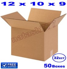50 - 12x10x9 Cardboard Boxes Mailing Packing Shipping Moving Corrugated Carton