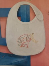 DIY Monkey Embroidery Baby Bib By Dimensions