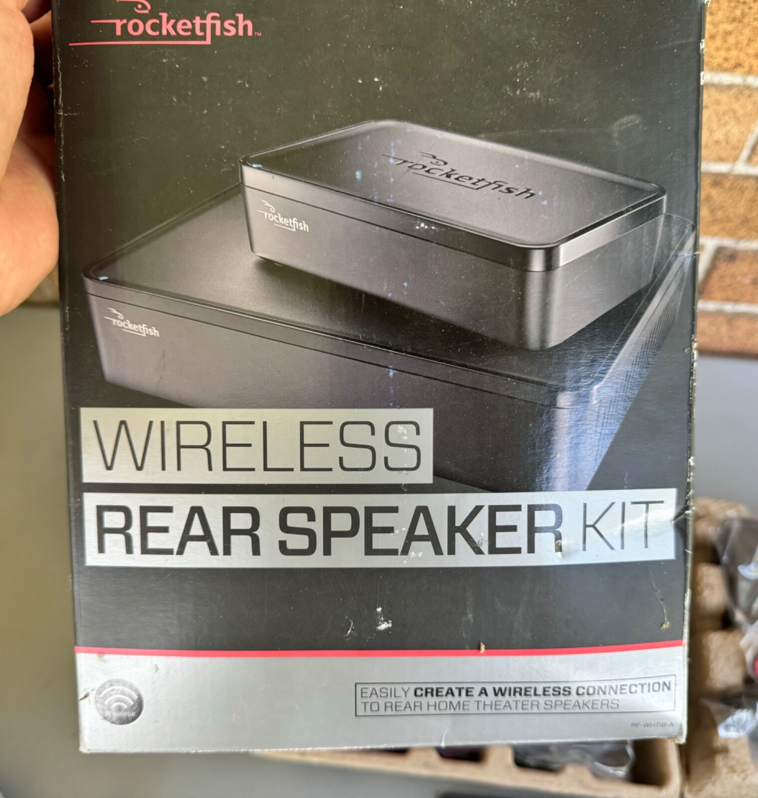 NEW Rocketfish RFWHTIB Receiver Universal Wireless Rear Speakers Kit
