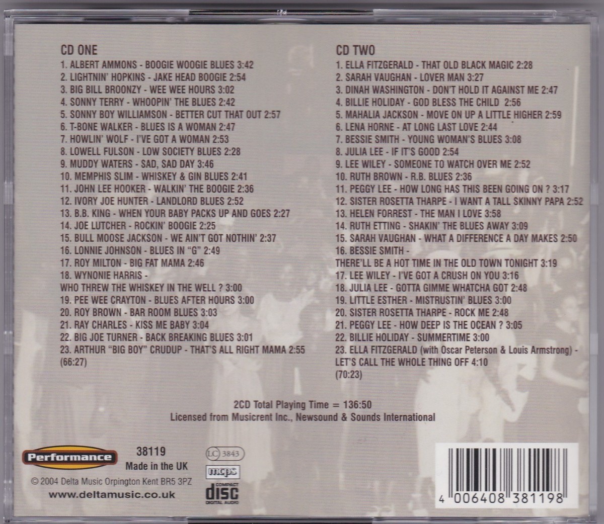 For One Night Only - Various Artists - CD (2CD 38119