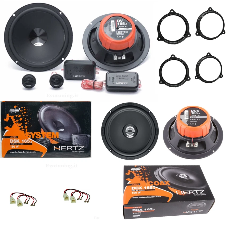 Set 6 Haut-Parleurs Hertz Dsk 165.3+DCX 165.3 avant et arrière de Nissan Qashqai - Photo 1/1