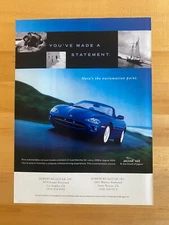 1998 Vintage Print Ad Jaguar XK8 8"x11"