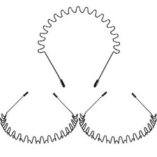 3 Pack Unisex Hair Band Metal Headband Head Band Spring Wavy Nonslip Men Women