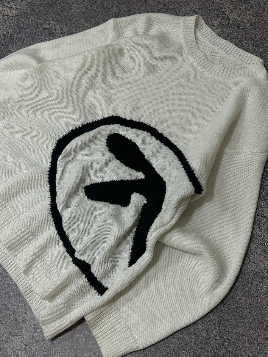 Aphex Twin Knit Y2k Boxy Sweater Band White Men's M Size | eBay Aphex Twin Knit Y2k Boxy Sweater Band White Men's M Size | eBay