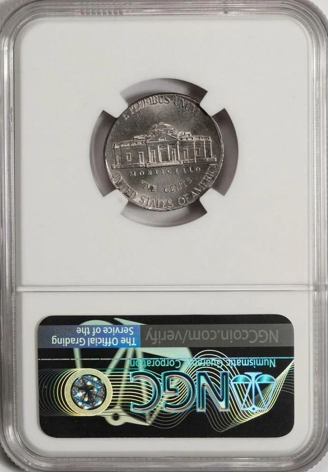 2006 NGC MS62 Struck On 4.2 Gram Elliptical Planchet Nickel Mint Error Rare Date - Image 4 of 4