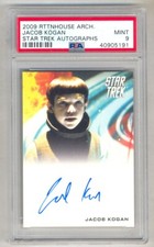 JACOB KOGAN AS YOUNG SPOCK 2008 RITTENHOUSE STAR TREK AUTO AUTOGRAPH PSA 9 MINT