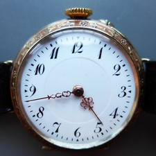 historische DAMEN ARMBAND- / TASCHENUHR, Silber,  gute Funktion, ca. 1915