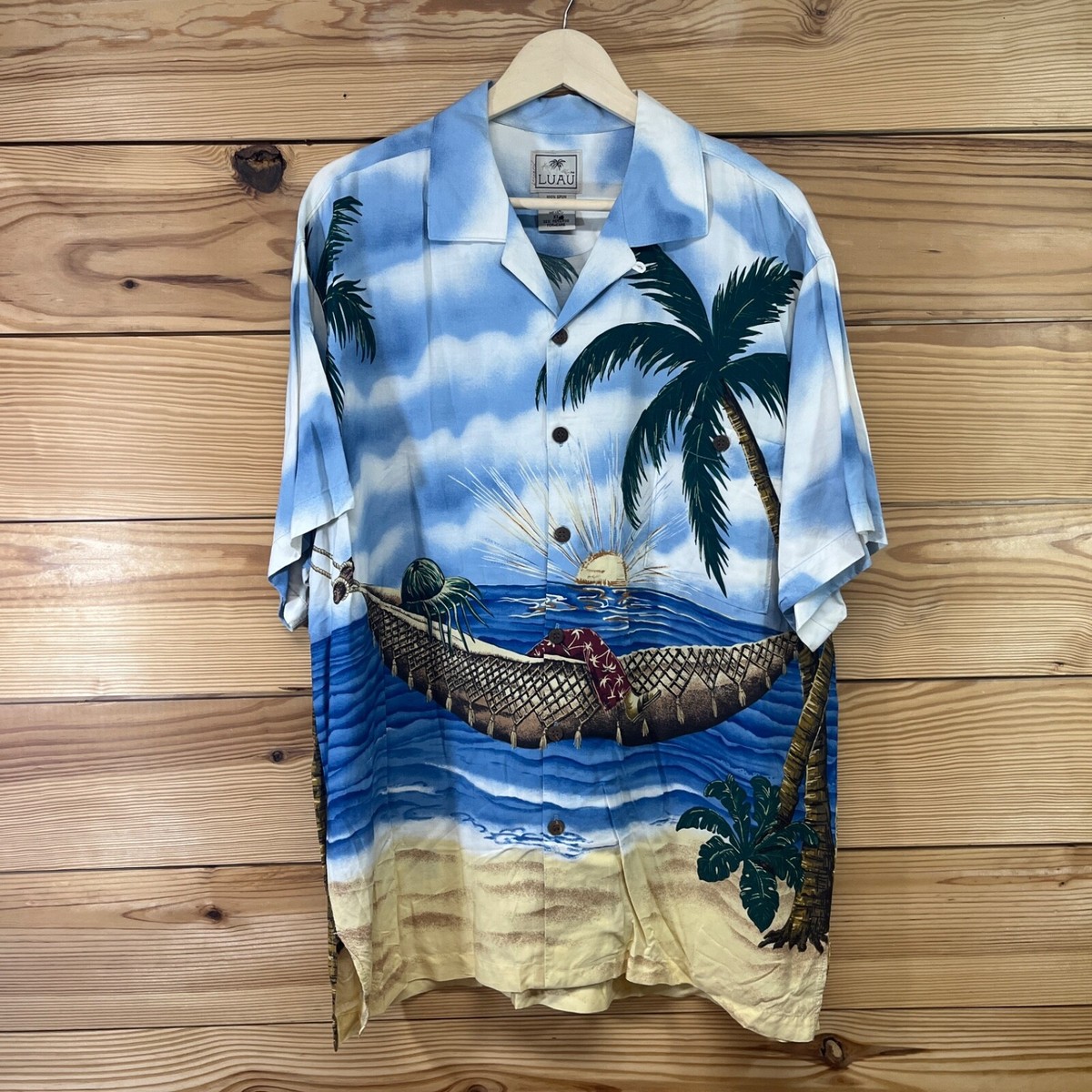Mens Hawaiian Blue And White Hawaiian Shirt Hawaiian Shirts