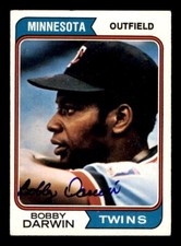 1974 Topps Baseball #527 Bobby Darwin Signed Autograph (no COA)