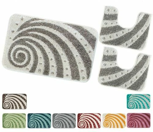 Blau mit Duschvorleger