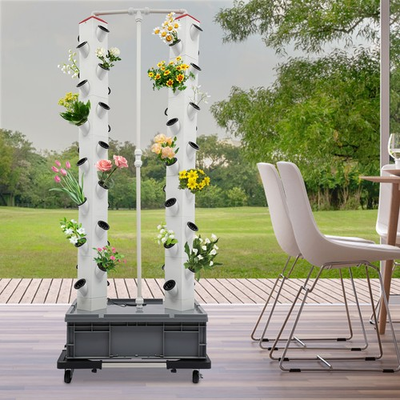 #ad 56 Holes Plant Hydroponic Vertical Smart Garden Kit Hydroponics Growing Tower US $253.60