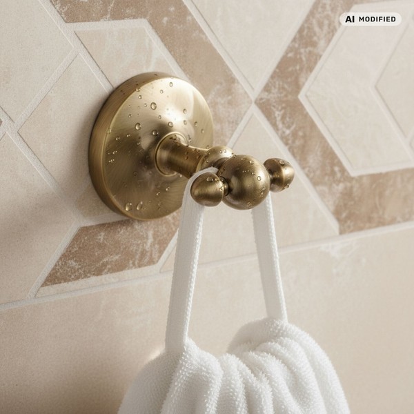PaulGurkes Handtuchhaken Nostalgie Messing Bronze Bad Accessoire-image
