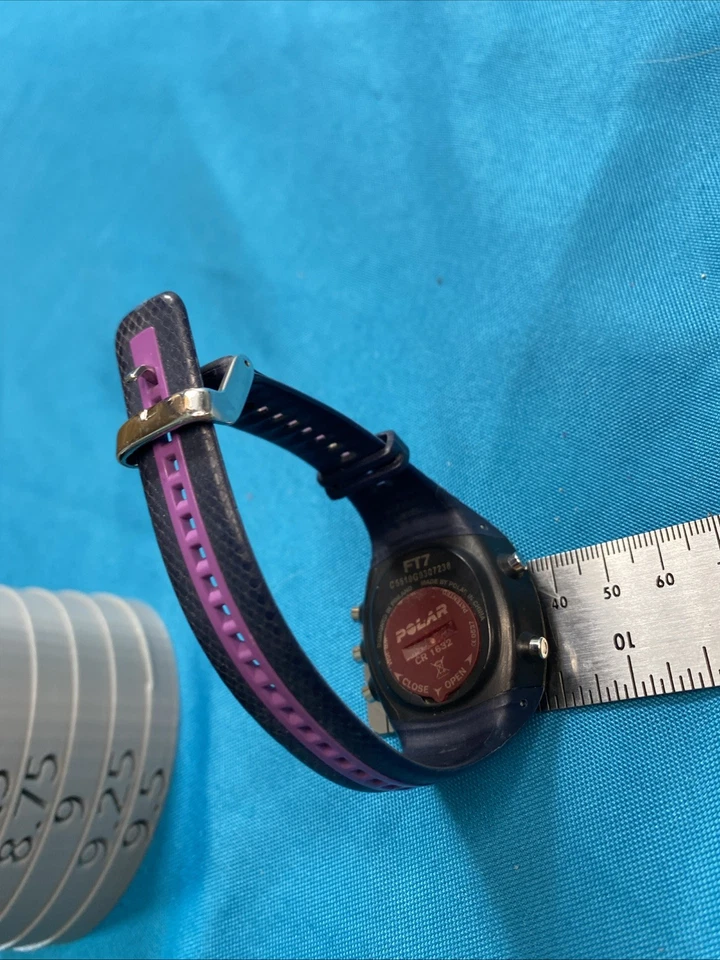 Reloj Digital Polar Vintage Mujer Negro Alarma Banda Goma Reloj Batería Nueva Foto 2 de 4