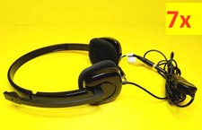 LOT OF 7X LOGITECH H151 CORDED HEADSET COMPUTER CONFERENCE ON-EAR W/ MICROPHONE