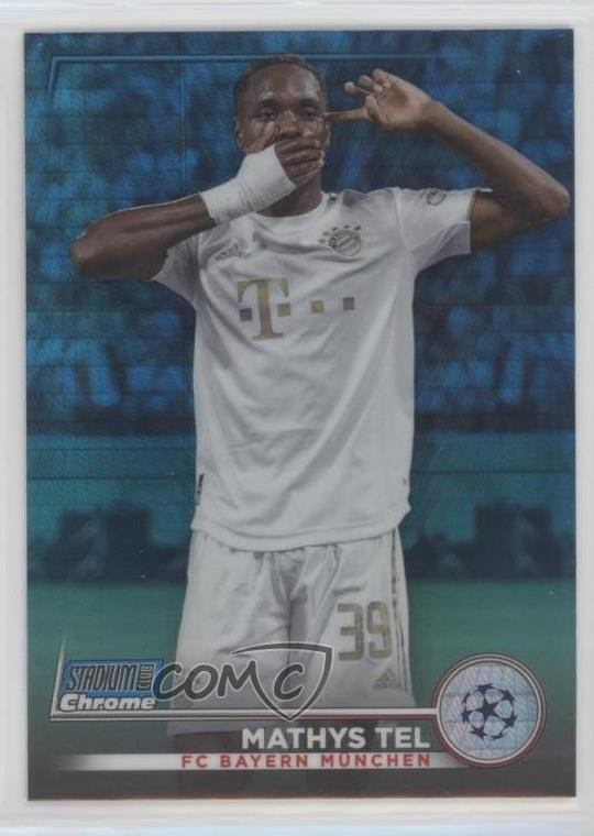 2022 Stadium Club Chrome UEFA Competitions Blue Prism Refractor Mathys Tel e9p