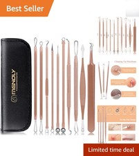 Pimple Popper Tool Kit, 10 Pcs Blackhead Remover Comedone Extractor Acne Remo...