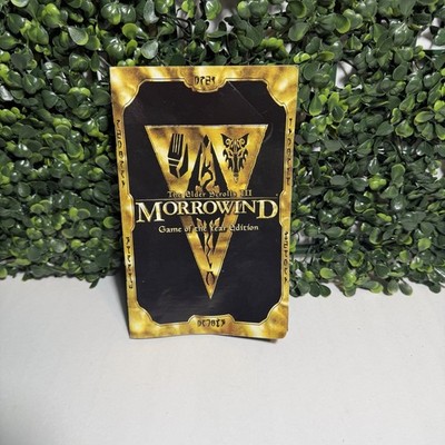 Vintage Elder Scrolls III: Morrowind Game of theYear Edition PC 2003 Manual Only