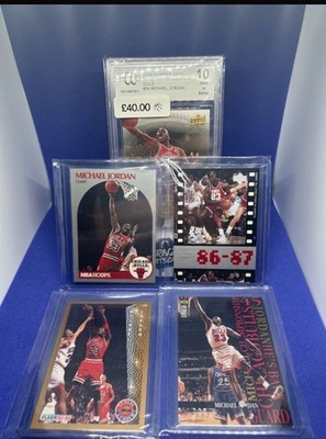 Michael Jordan Lot of 5 Chicago Bulls NBA Cards