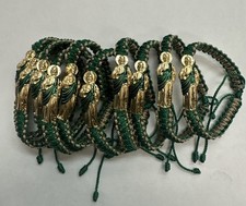 Lote De 10 Pulsera De San Judas Tejida Silueta, LOTE DE 10 PULSERAS