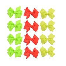 Small Solid Bows for Girls - Set of 12