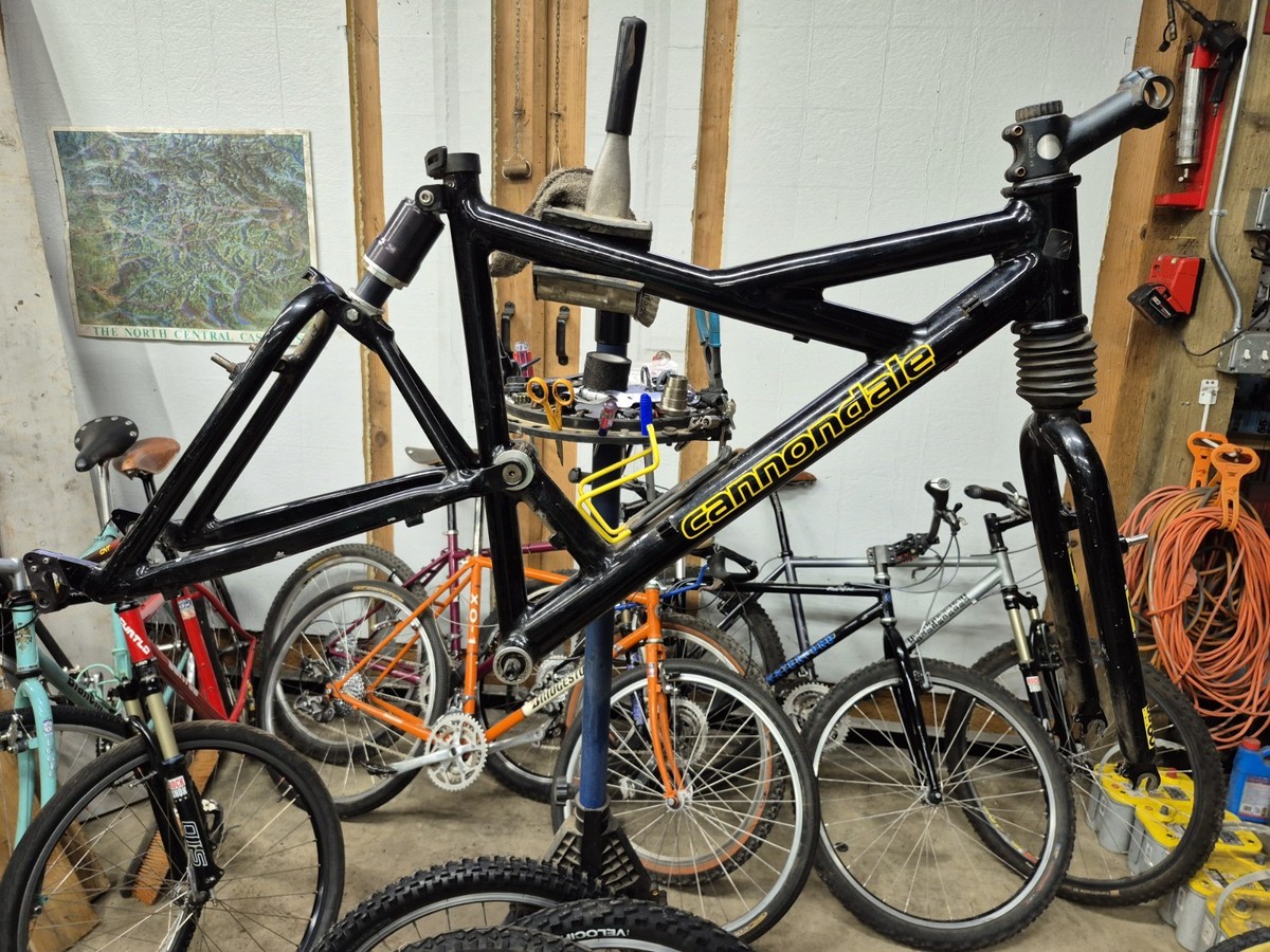 Vintage Cannondale Delta V1000 W/ Risse Style Shock | eBay