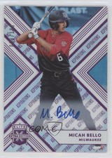 2018 Panini Elite Extra Edition Aspirations Purple /100 Micah Bello #72 Auto uk2