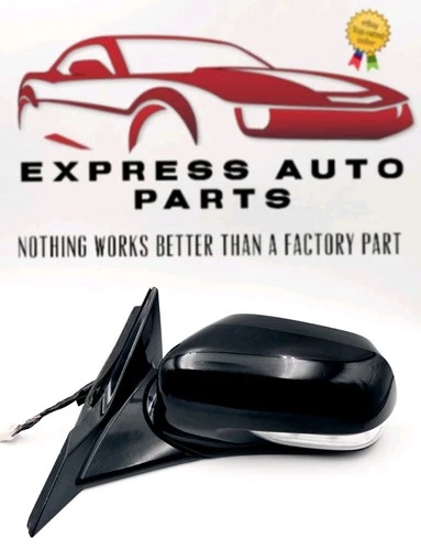 2009-2014 ACURA TL LEFT DRIVER SIDE DOOR MIRROR BLACK OEM