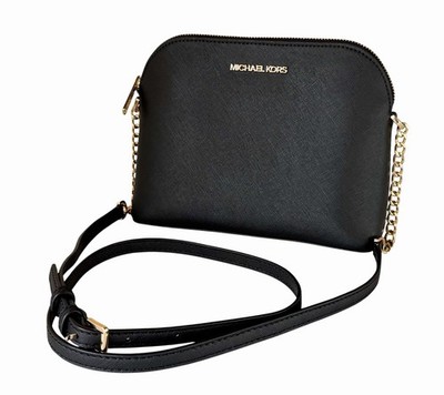Michael Kors Jet Set Cindy Dome Shoulder Crossbody Bag Black
