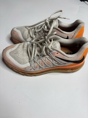 NIKE Air Max 2015 Grey Black Orange Sneakers Running 698902-080 US Men Size 8.5