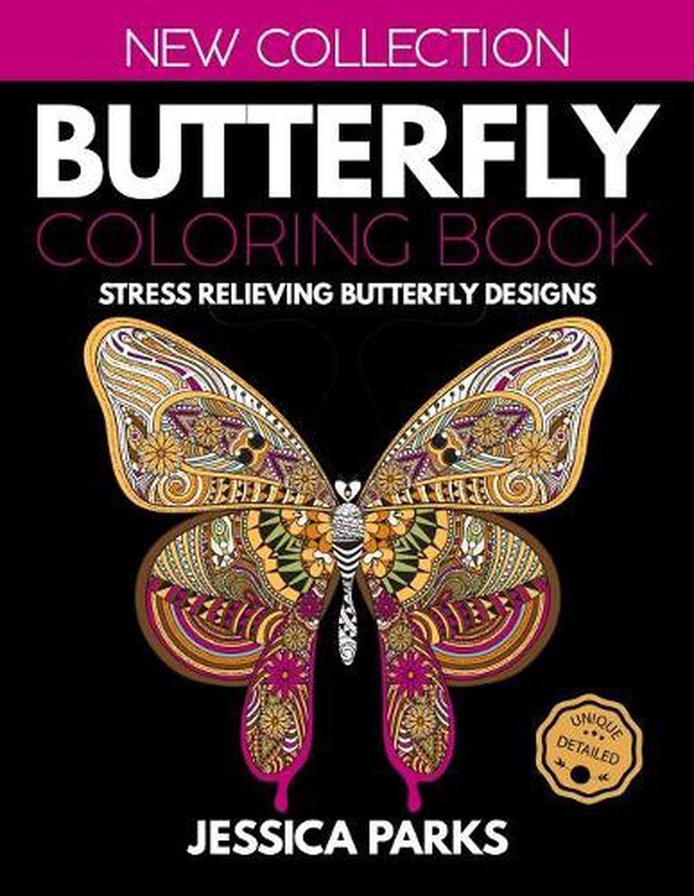 Butterfly Coloring Book: Stress Relieving Butterfly Designs for Anger Release, R