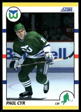 1990-91 Score Rookie and Traded #72T Paul Cyr Hartford Whalers Hockey Card