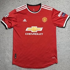Manchester United Jersey Mens XL Red Soccer Adidas AEROREADY Chevrolet UCL Patch